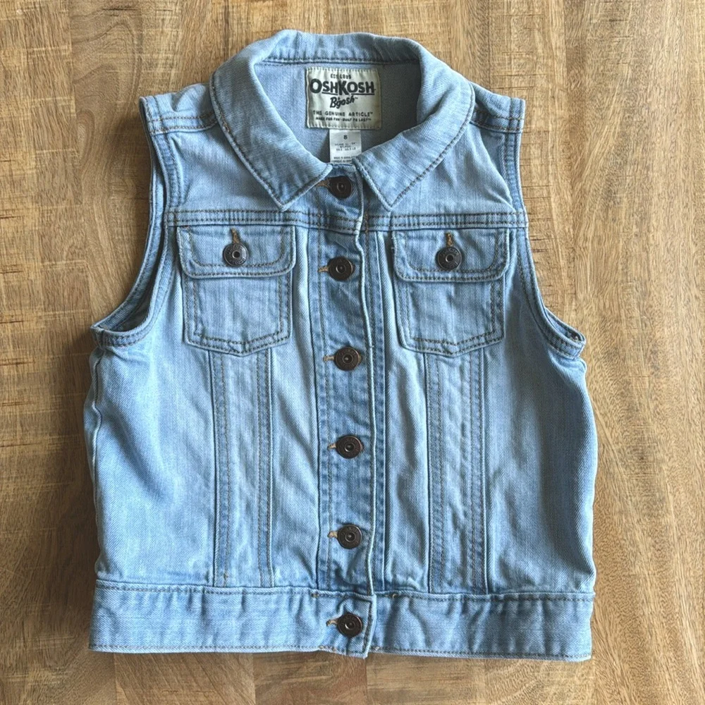 OshKosh B'gosh Light Blue Denim Vest - Picture 1 of 3